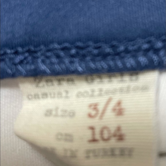 Zara Blue/White Girl’s Stripe skirt Size 3/4 - Picture 4 of 4